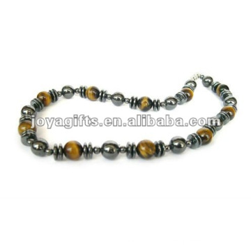 Collier en perles de hématite Tiger